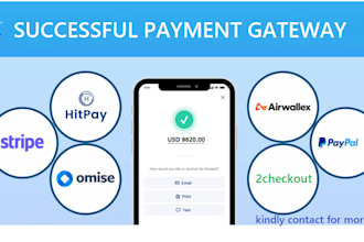 create and integrate payment gateway, airwallex, paypal, stripe, klarna, wise
