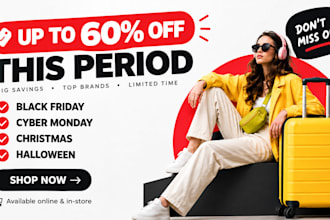 design black friday sales cyber monday christmas halloween event flyer