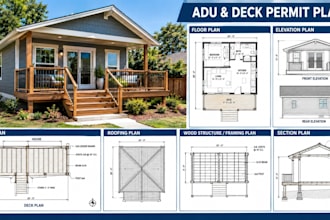 do ca tx ut ny nj adu plans, deck permit plans, structural plans, framing plans