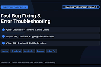 fix bugs and errors in typescript or nodejs code