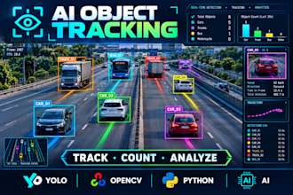 develop ai object tracking, cctv cv and video analytics using python and opencv