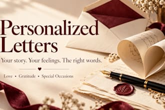 write a heartfelt personalized letter for any special occasion