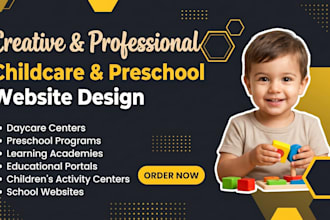 create preschool, nursery, daycare, kindergarten childcare wordpress website