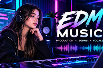 write an original edm song with lyrics, topline and catchy vocal melody