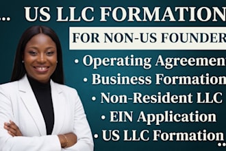 form your US single member llc, ein and operating agreement for non US residents