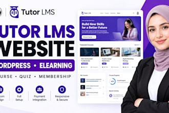 build tutor lms website and wordpress lms elearning website