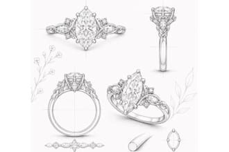 create custom jewelry cad design and 3d modeling