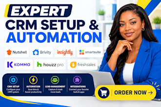 setup nutshell brivity insightly smartsuite kommo houzz pro freshsales crm