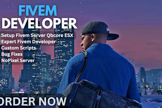 setup fivem server qbcore esx as expert fivem developer with custom scripts