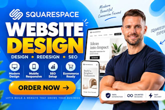 build squarespace website design redesign square space website development