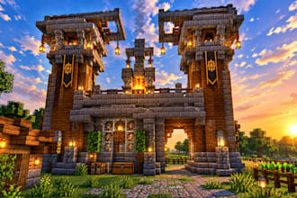build minecraft houses, farms, redstone systems, bases and custom builds