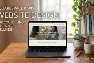 build squarespace website counseling psychotherapy wellness theraphy wix website