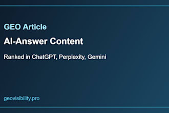 write a geo optimized article that ranks in chatgpt and perplexity