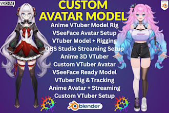 make your anime vrchat furry vtuber avatar model