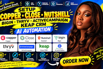 setup copper close nutshell bigin thryv activecampaign keap CRM ai automation