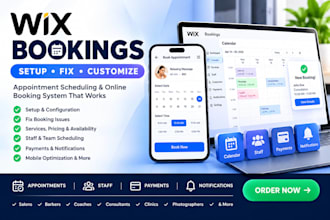 setup wix booking wix scheduling fix wix custom features wix calender automation