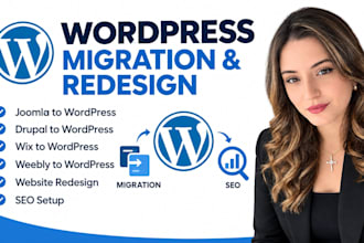 migrate or redesign your joomla drupal wix weebly duda godaddy or hostinger seo
