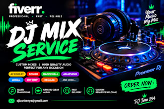 create a custom dj mixtape, wedding set, gym work out mix
