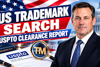 conduct a professional US trademark search and clearance report, uspto