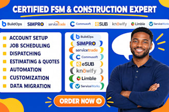 setup buildops simpro servicetrade commusoft esub knowify limble serviceworks