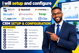 setup netsuite nutshell monday bitrix24 engagebay keap agile nimble clio CRM