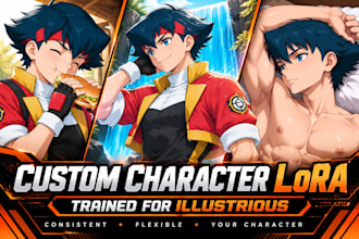 train a custom male character lora for illustrious