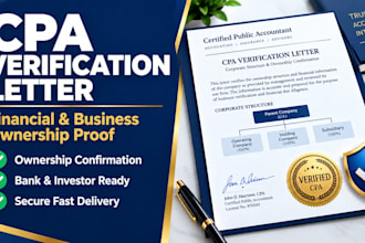 provide CPA letter for financial and  ownership proof