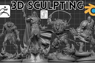 design high quality 3d character sculpts action figures anime statue 3d printing