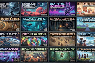 create steam game cover art key art and promotional game artwork