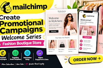 create mailchimp promotional campaigns welcome series fashion boutique store