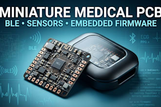 design miniature medical wearable pcb with ble and embedded firmware