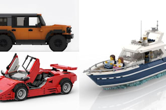 design custom 3d lego model, car, bike, minifigure ship with pdf instructions