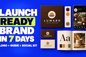design a launch ready brand identity, logo and brand guidelines