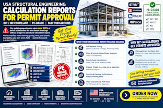 prepare pe grade structural calculation report and framing analysis