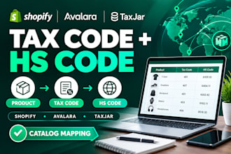 map product tax codes and hs codes for shopify and ecommerce stores