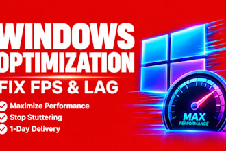 optimize windows for gaming and fix fps, lag and performance issues