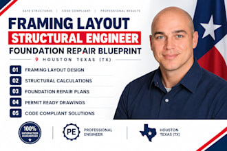 framing layout structural engineer foundation repair blueprint houston texas tx