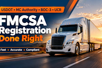 do fmcsa registration, usdot number, mc authority, boc 3 and ucr filing