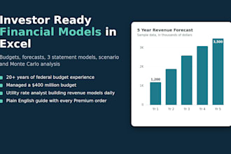 build an excel budget, forecast, or financial model