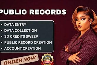 manually create accounts on various public records for you
