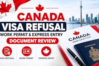 review canada visa refusal, work permit, express entry legal documents