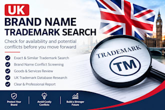 check your uk brand name for trademark availability and conflicts