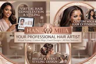 do custom wig making, hair extension installation, and styling