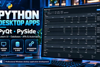 build a python desktop app with pyqt or pyside