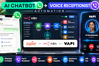 fix n8n whatsapp ai chatbot vapi ai receptionist call flows zapier automation