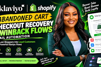 create klaviyo abandoned cart checkout recovery flows winback email automation