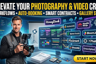 setup, automate, and integrate photography and videography crm honeybook dubsado