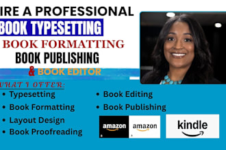 format and typeset your book for kdp, ebook and paperback publishing