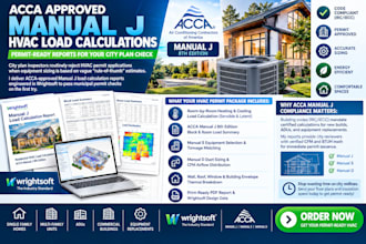 create manual j hvac heat load calculation report wrightsoft cad