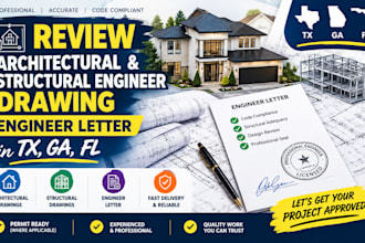 review architectural and structural engineer drawing engineer letter in tx ga fl